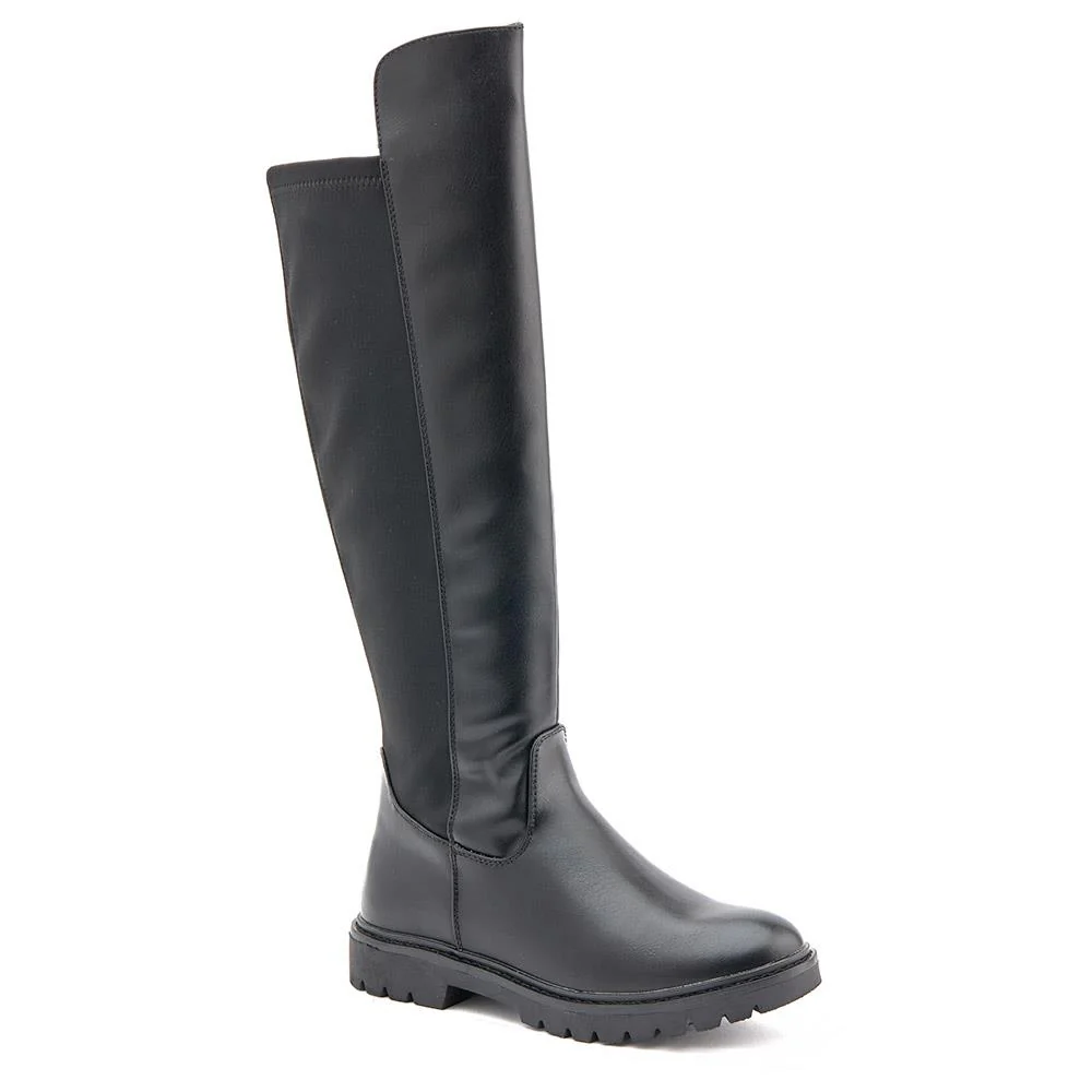 Block-Heeled Long Boots - BELWBINS40115 / 326 470 - Black