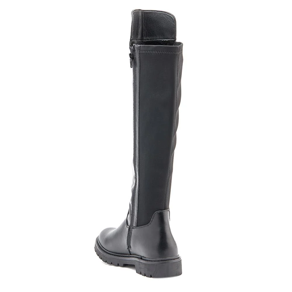 Block-Heeled Long Boots - BELWBINS40115 / 326 470 - Black - Image 3