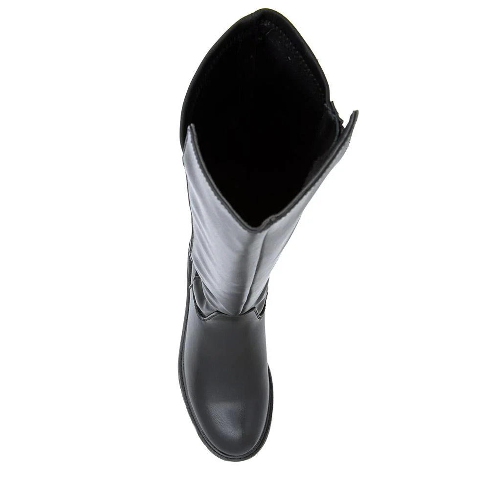 Block-Heeled Long Boots - BELWBINS40115 / 326 470 - Black - Image 5