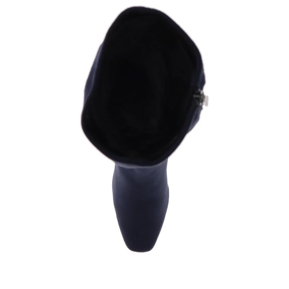 Block-Heeled Long Boots - CAPRI40501 / 326 604 - Navy - Image 4