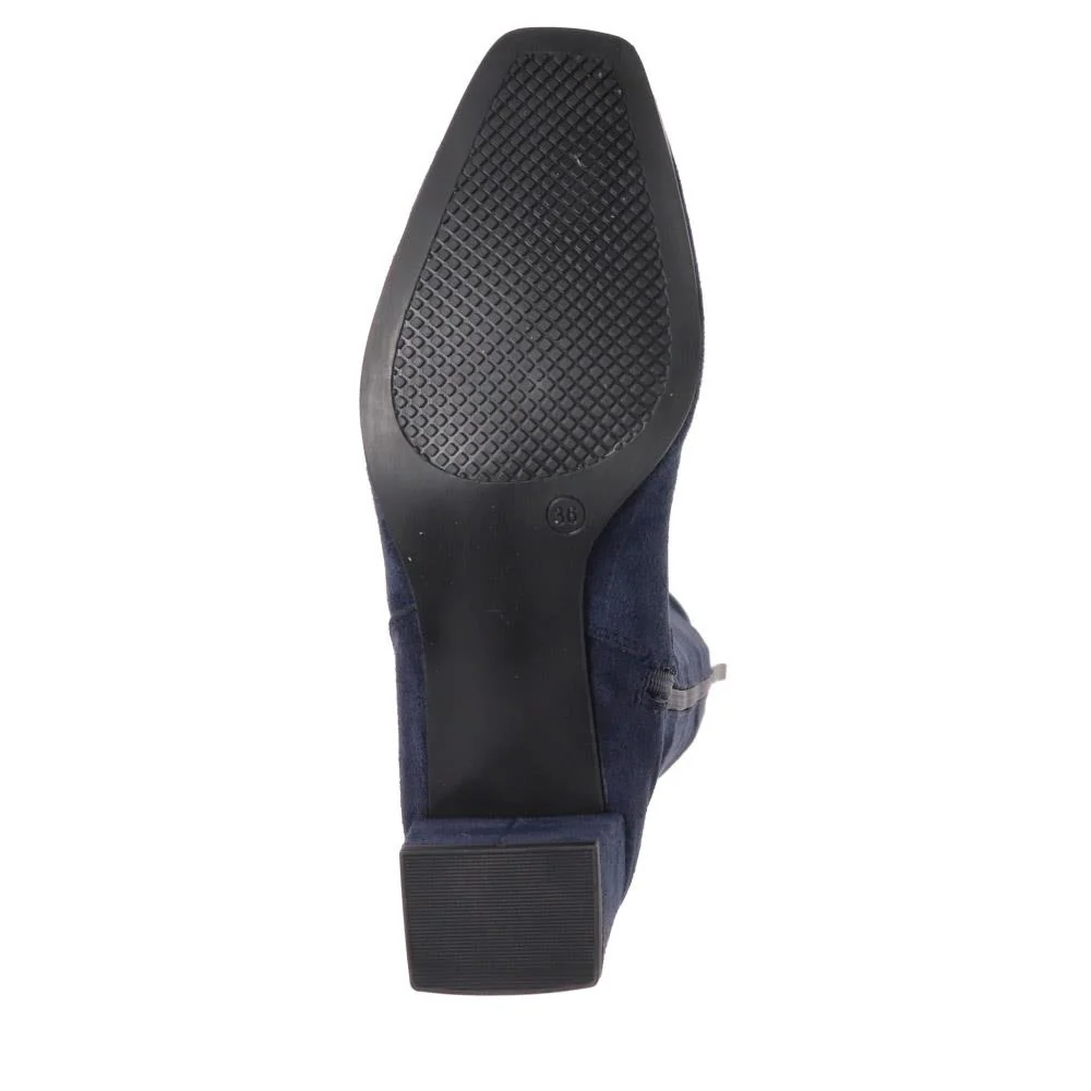 Block-Heeled Long Boots - CAPRI40501 / 326 604 - Navy - Image 5