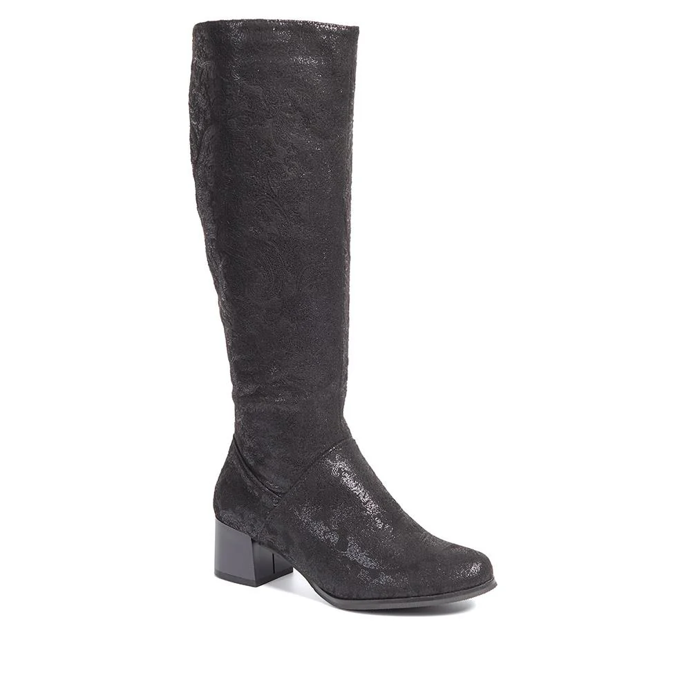 Block-Heeled Long Boots - WBINS40117 / 326 353