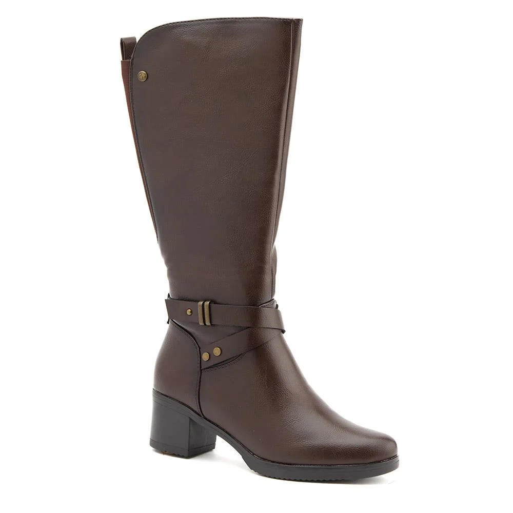 Block-Heeled Long Boots - WK40013 / 326 375 - Image 2