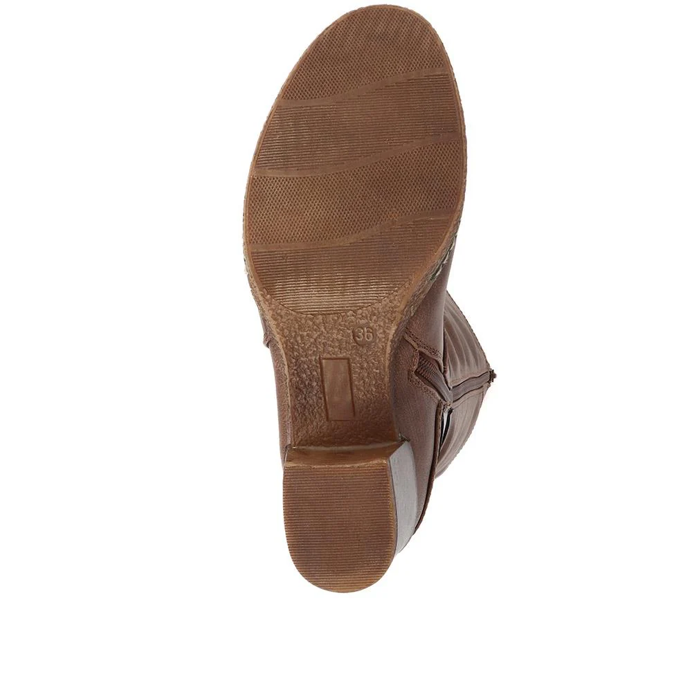 Block-Heeled Long Boots - WOIL38051 / 324 748 - Brown - Image 4
