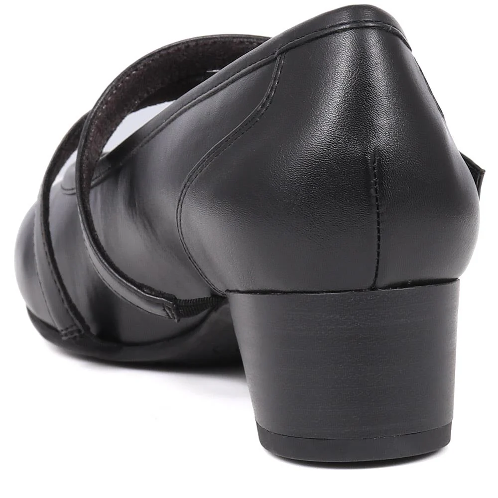Block-Heeled Mary Janes - JANSP39017 / 325 120 - Black - Image 3