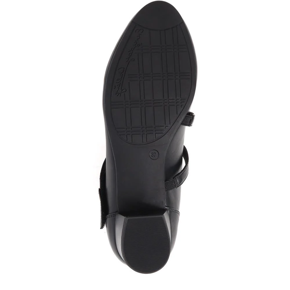 Block-Heeled Mary Janes - JANSP39017 / 325 120 - Black - Image 4