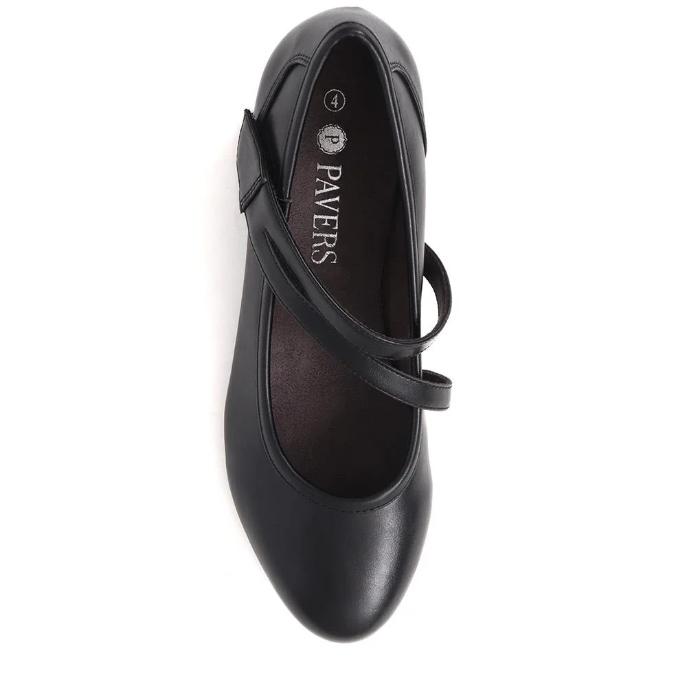 Block-Heeled Mary Janes - JANSP39017 / 325 120 - Black - Image 5