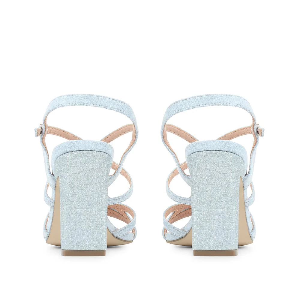 Block Heeled Party Shoes - MENBU35506 / 321 870 - Blue - Image 3