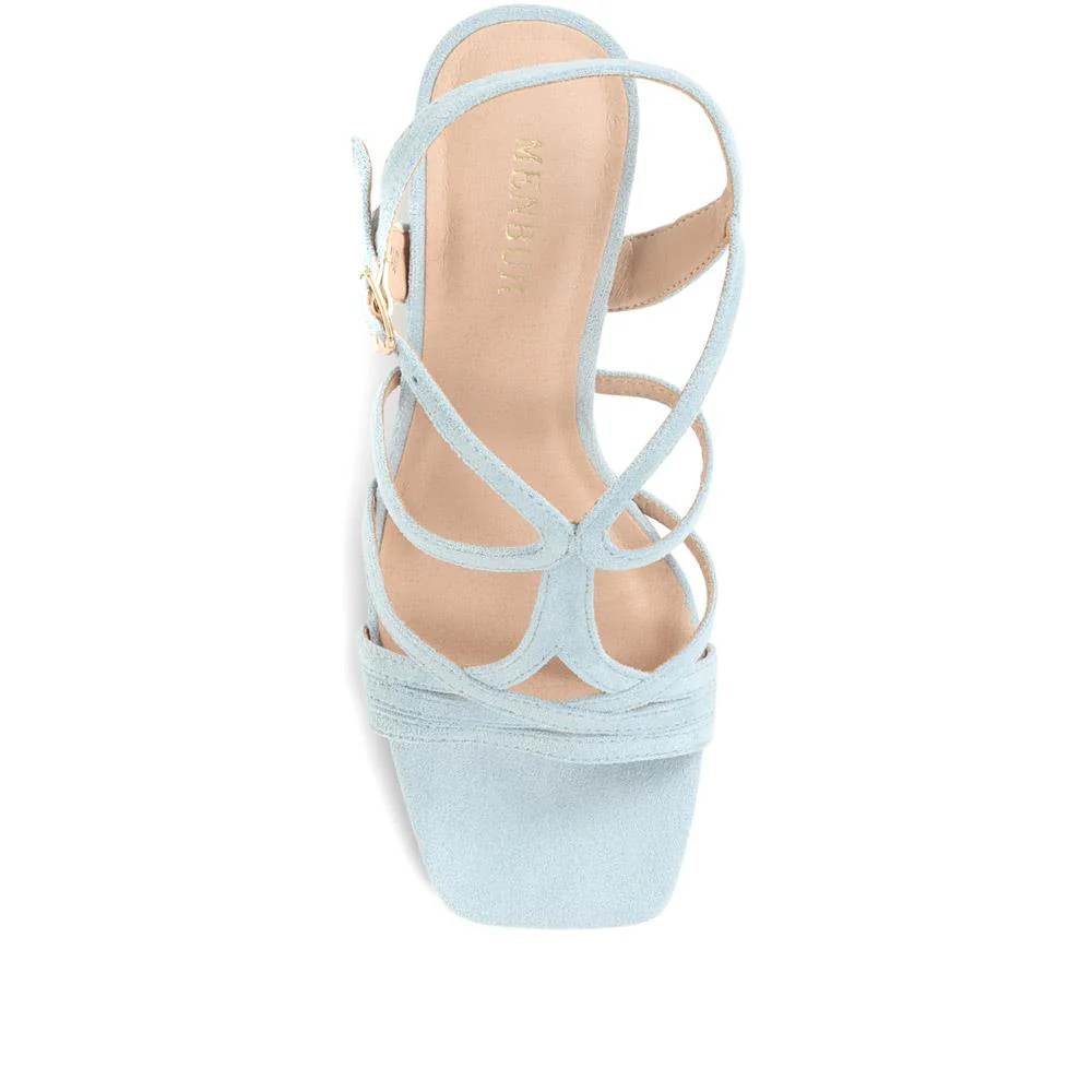 Block Heeled Party Shoes - MENBU35506 / 321 870 - Blue - Image 4