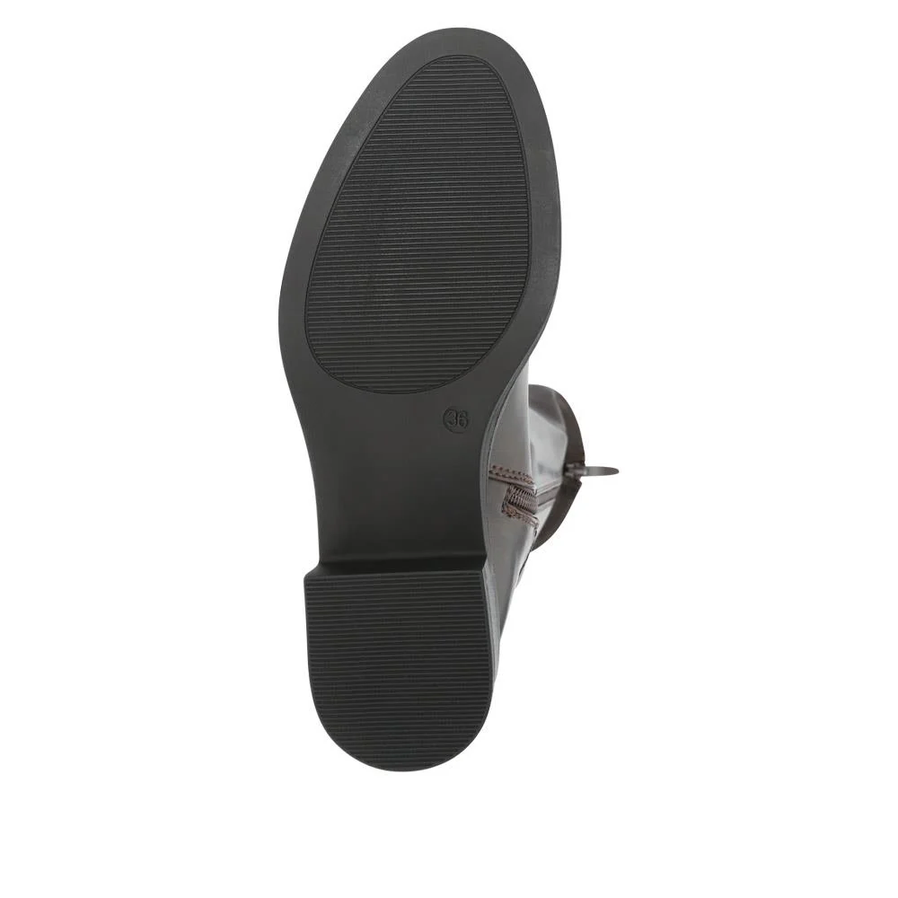 Block-Heeled Slip-On Long Boots - WOIL40015 / 325 916 - Black - Image 5