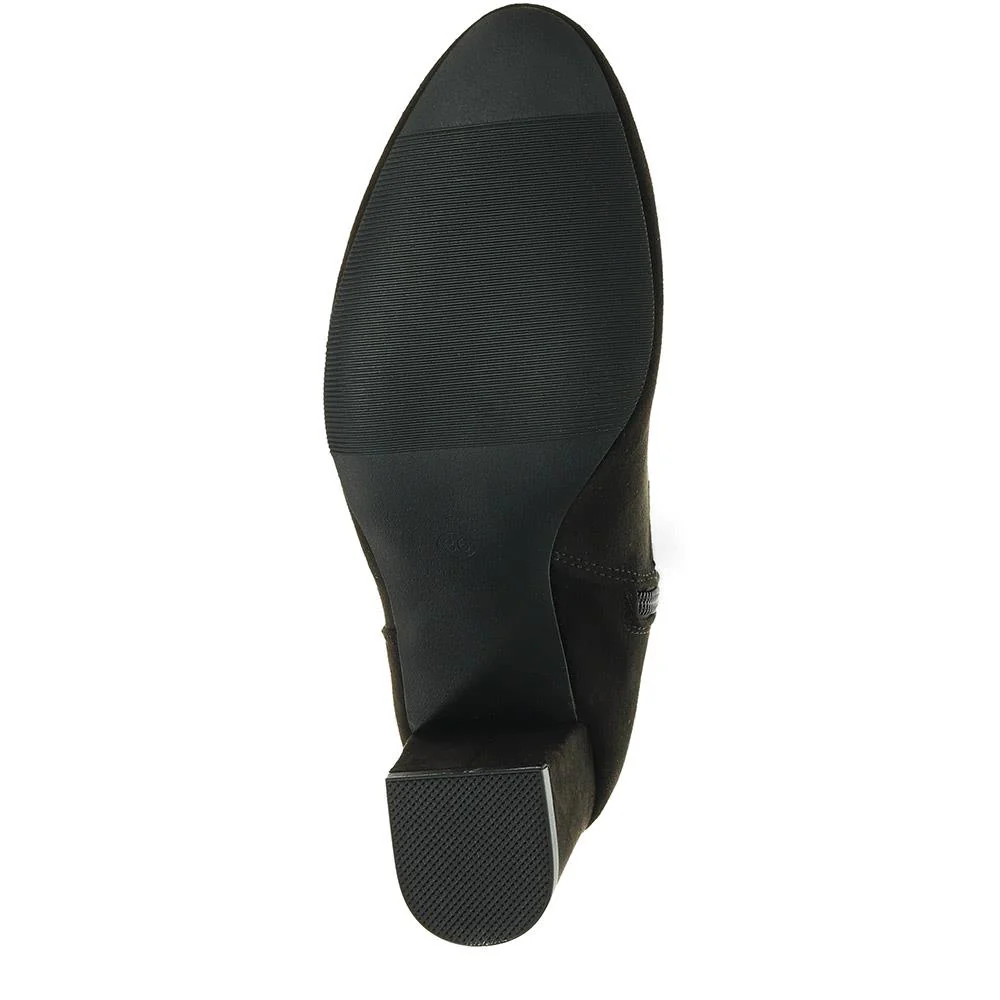 Block-Heeled Smart Long Boots - PLAN40003 / 326 235 - Black - Image 4
