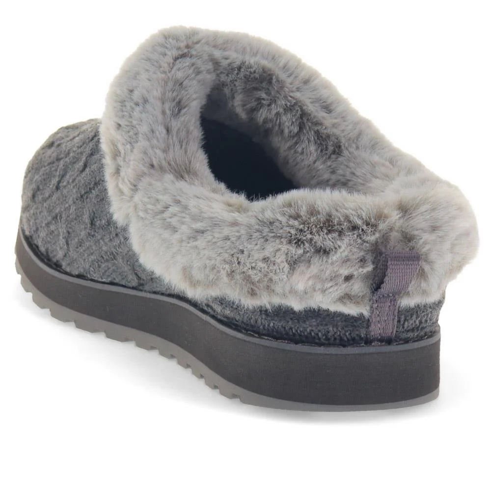 Skechers Wide Fit Bobs Ice Angel Mule Slippers - SKE40143 / 325 679 - Charcoal - Image 4
