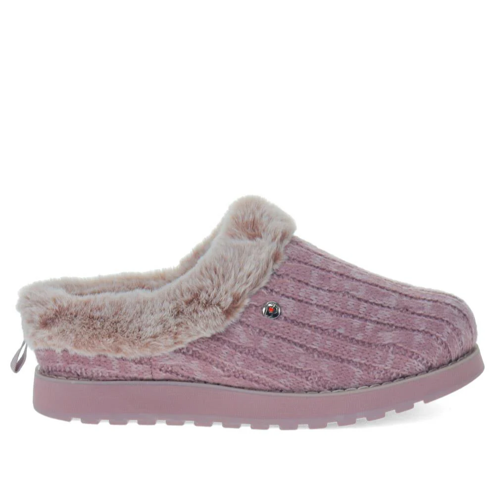 Skechers Wide Fit Bobs Ice Angel Mule Slippers - SKE40143 / 325 679 - Mauve - Image 2