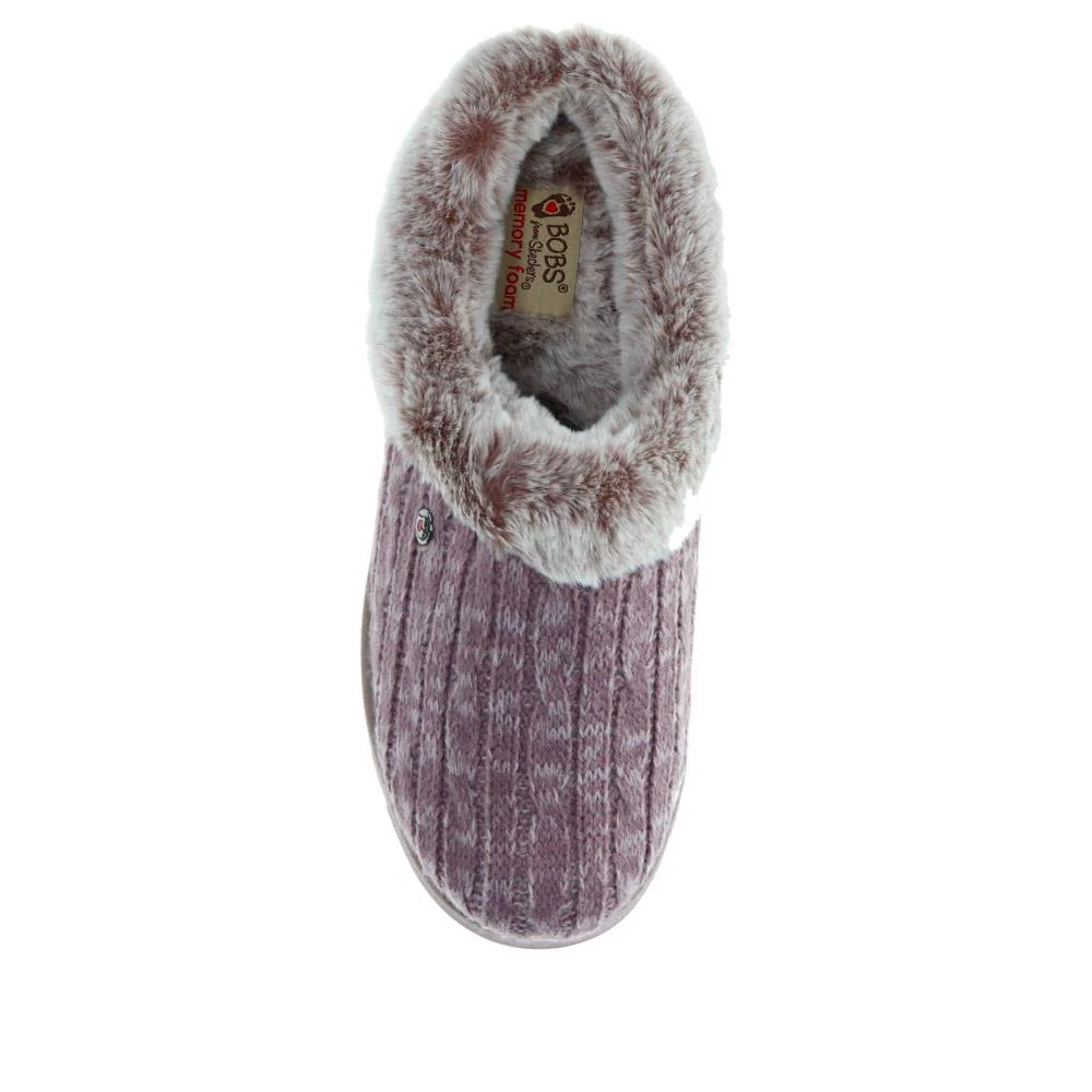 Skechers Wide Fit Bobs Ice Angel Mule Slippers - SKE40143 / 325 679 - Mauve - Image 4