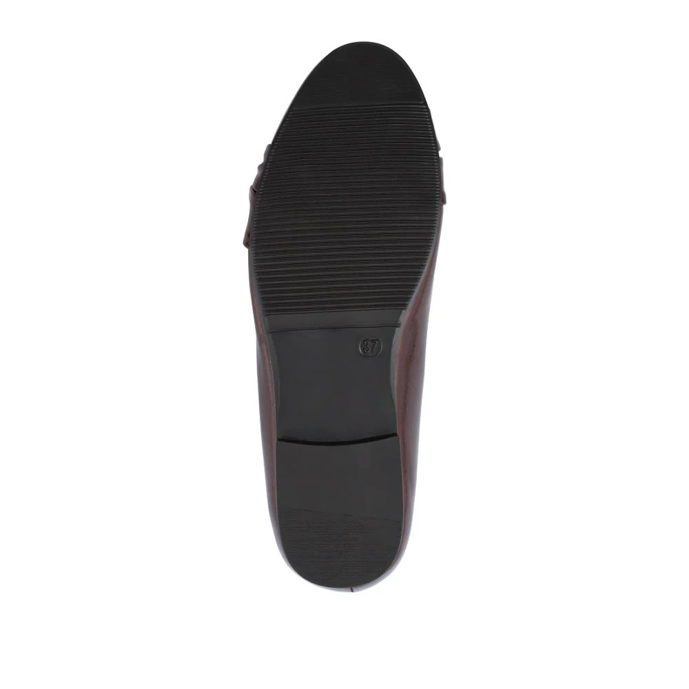 Bow-Detailed Heeled Ballet Pumps - WK42022 / 328 125 - Burgundy Patent - Image 6