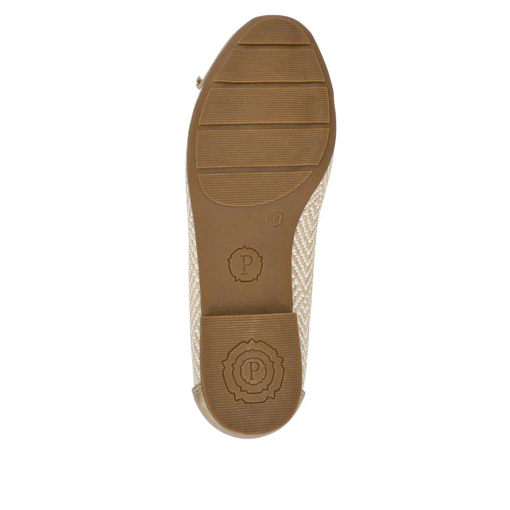 Bow-Detailed Two-Tone Pumps - WBINS41013 / 327 203 - Gold - Image 5
