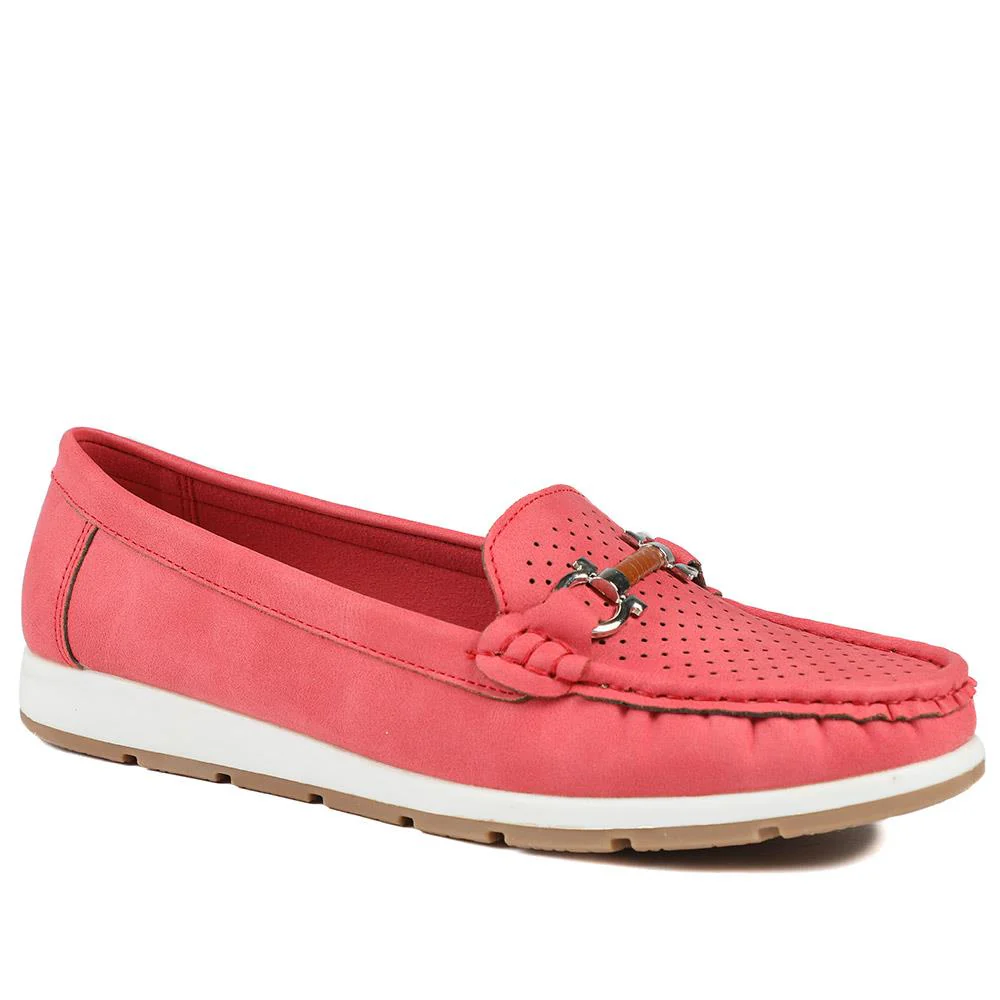Breathable Buckle-Detailed Moccasins - BAIZH41039 / 327 317 - Image 4