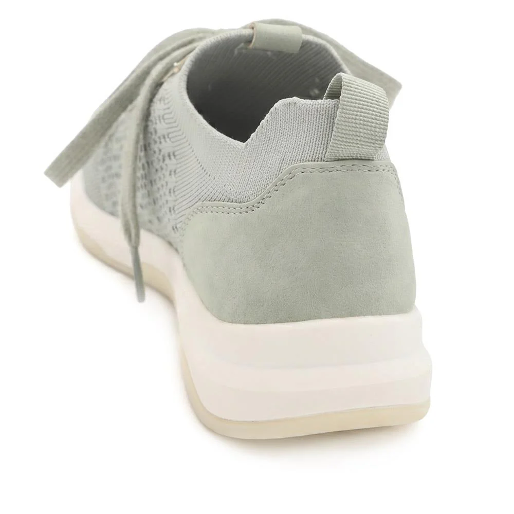 Breathable Lace Up Sporty Trainers - WBINS43070 / 329 264 - Khaki - Image 4