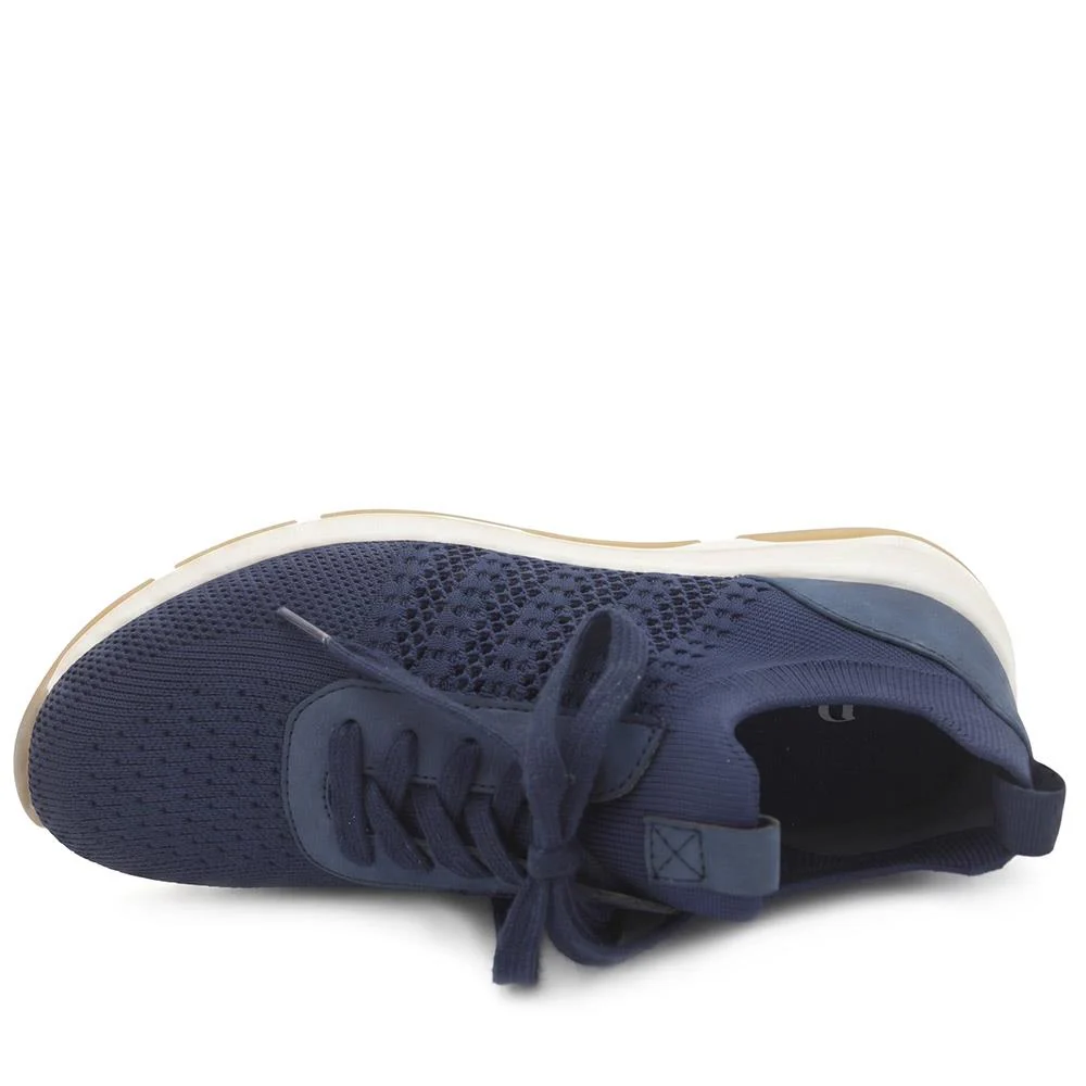 Breathable Lace Up Sporty Trainers - WBINS43070 / 329 264 - Navy - Image 5
