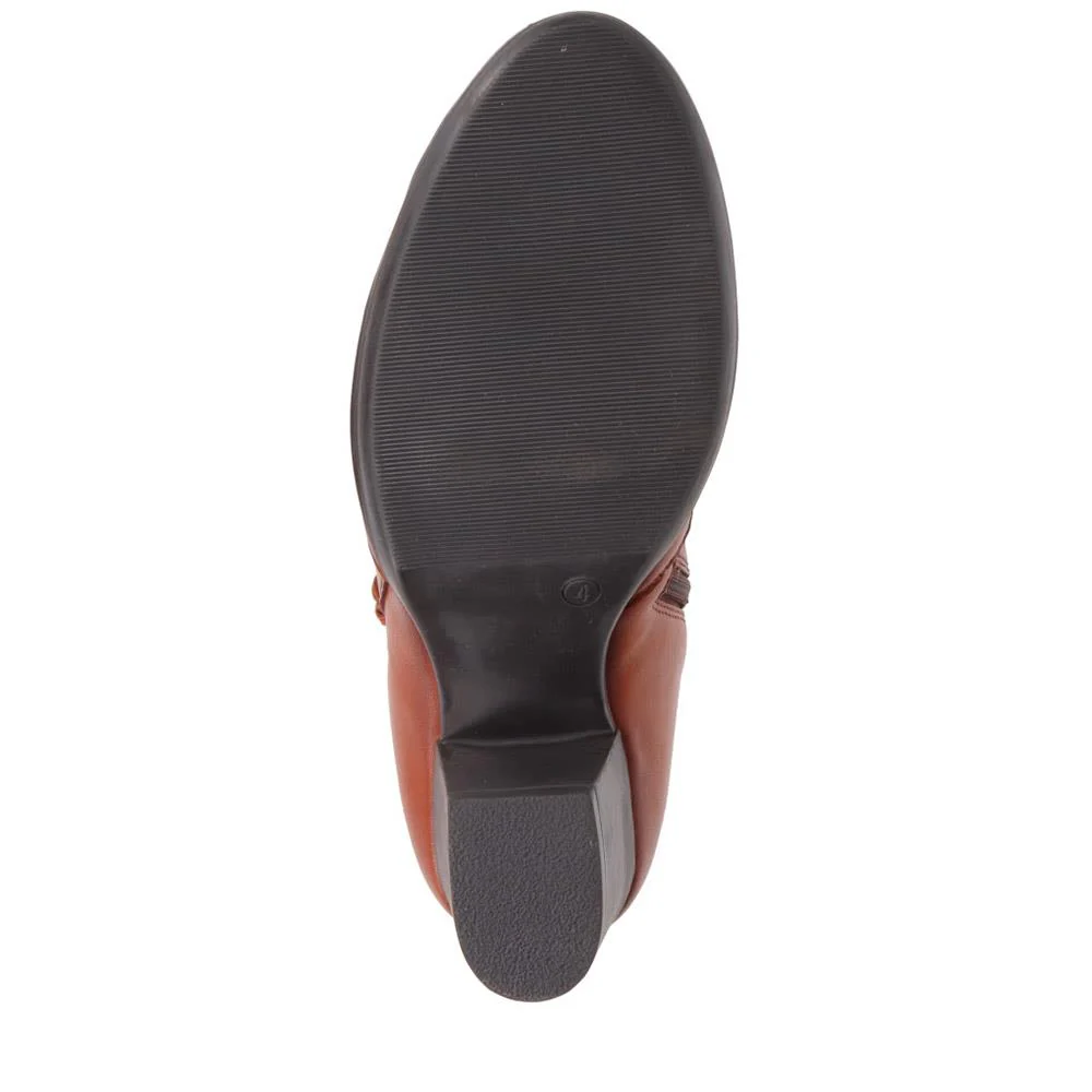 Breathable Leather Ankle Boots - RNB40019 / 326 171 - Tan - Image 4