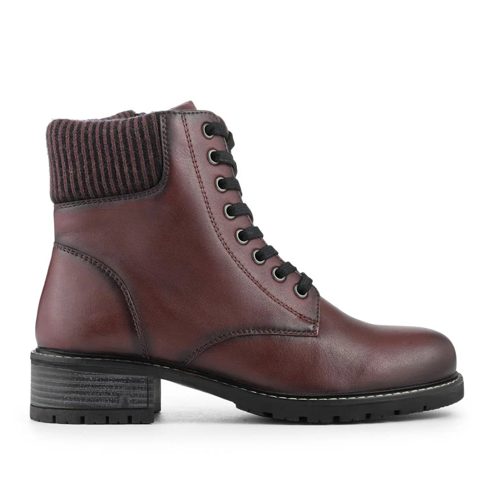 Breathable Leather Boots - RNB42012 / 328 294 - Bordeaux - Image 2