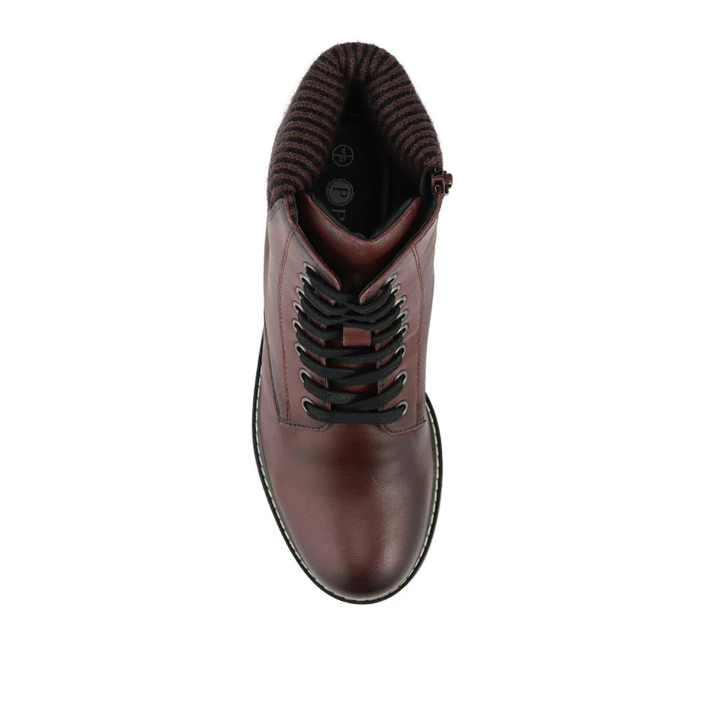 Breathable Leather Boots - RNB42012 / 328 294 - Bordeaux - Image 4