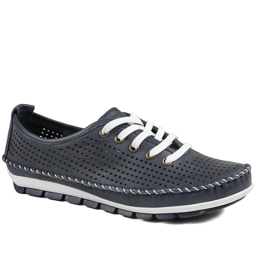 Breathable Leather Lace Up Shoes - SIMIN43002 / 329 312
