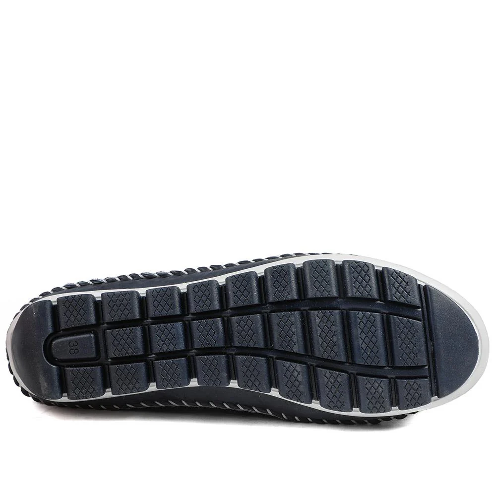 Breathable Leather Lace Up Shoes - SIMIN43002 / 329 312 - Navy - Image 6