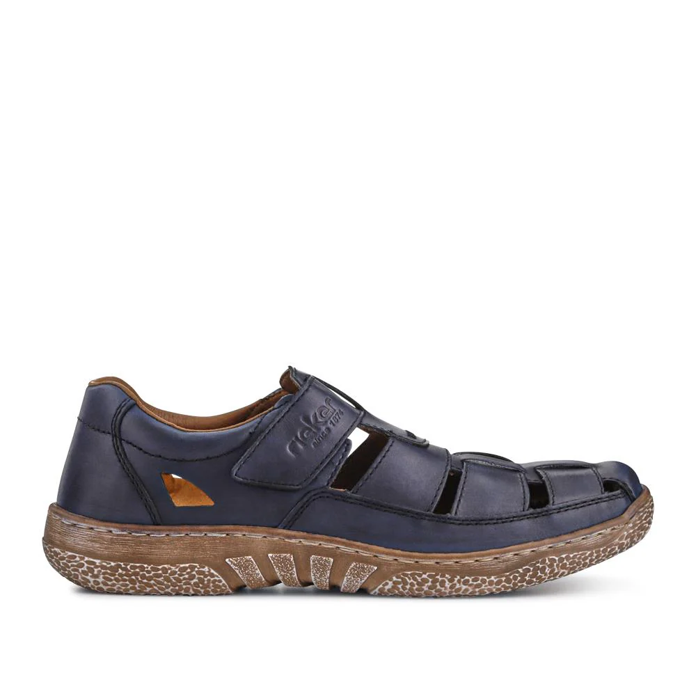 Breathable Leather Touch-Fasten Shoes - RKR41531 / 326 938 - Navy - Image 2