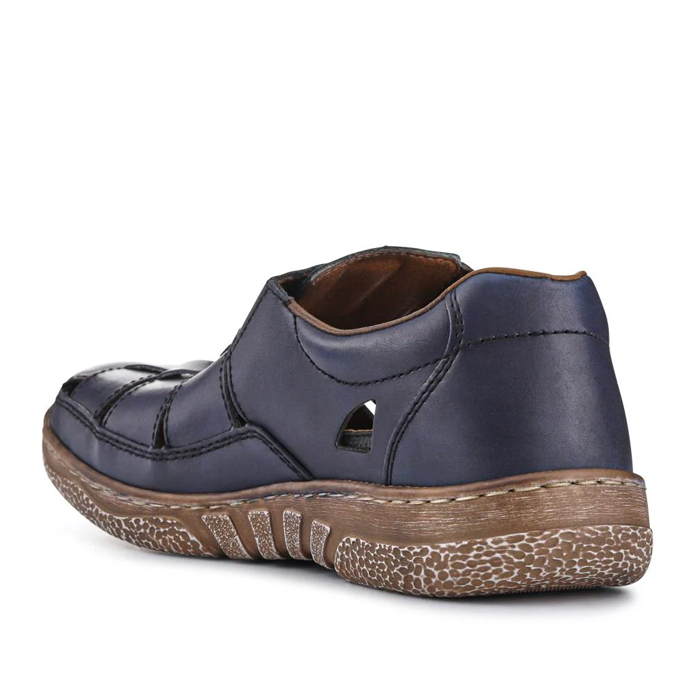 Breathable Leather Touch-Fasten Shoes - RKR41531 / 326 938 - Navy - Image 3