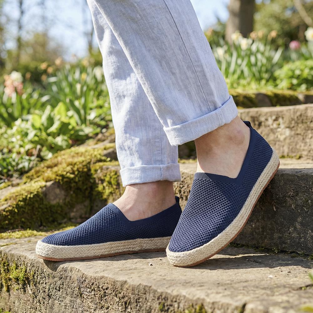 Breathable Slip-On Espadrilles - XIAM41013 / 326 923 - Navy - Image 2