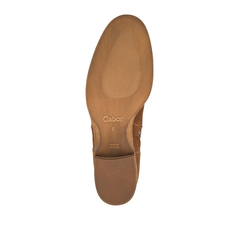 Brite Gabor Leather Slip on Ankle Boots - GAB42515 / 327 876 - Tan - Image 5