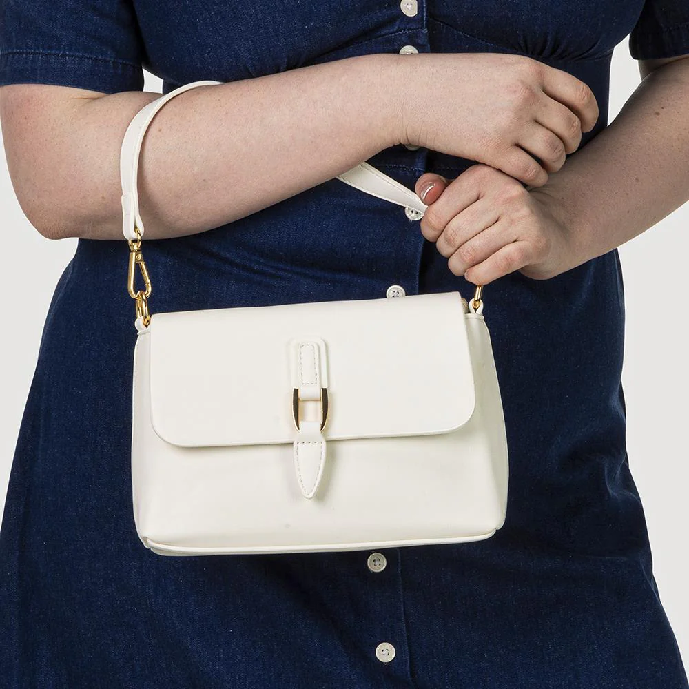 Buckle-Closure Handbag - BELHETIA41001 / 327 409 - White - Image 5
