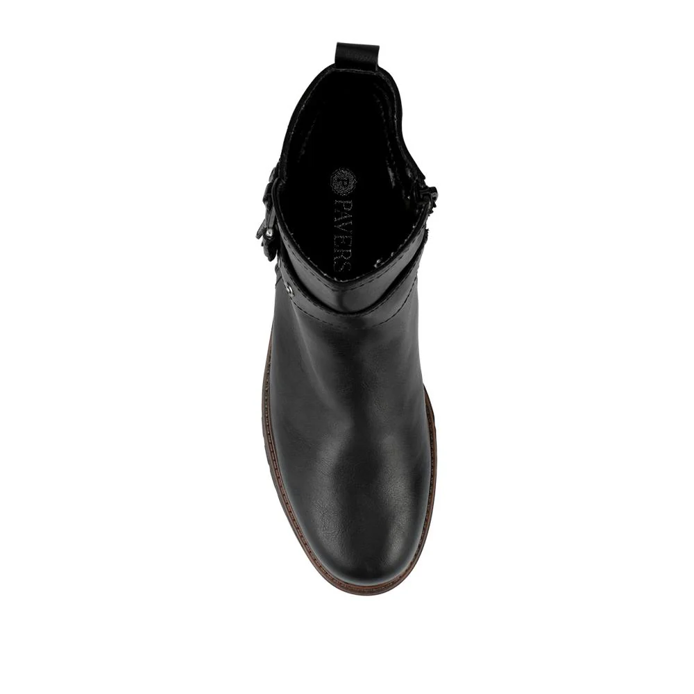 Buckle-Detail Ankle Boots - WOIL40003 / 326 127 - Black - Image 4