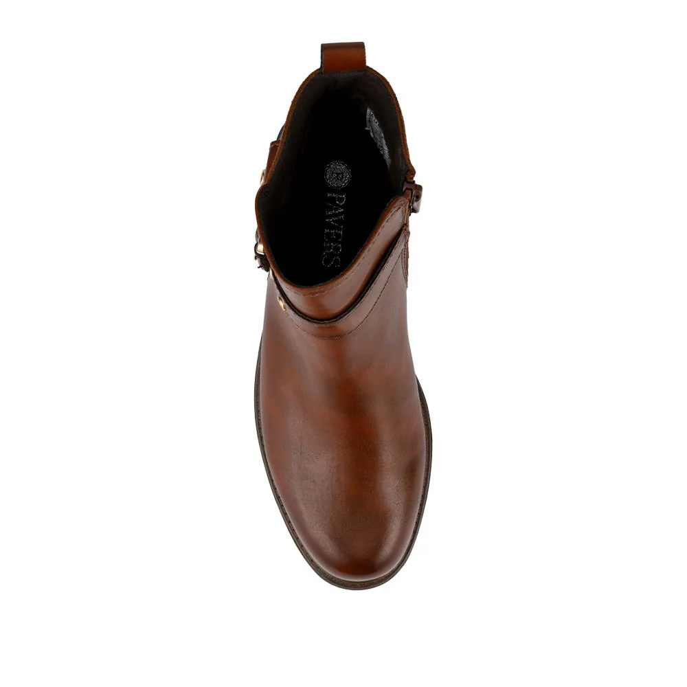 Buckle-Detail Ankle Boots - WOIL40003 / 326 127 - Tan - Image 4