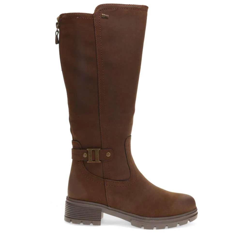 Buckle Detail Long Boots - RELIF40027 / 326 492 - Dark Brown - Image 2