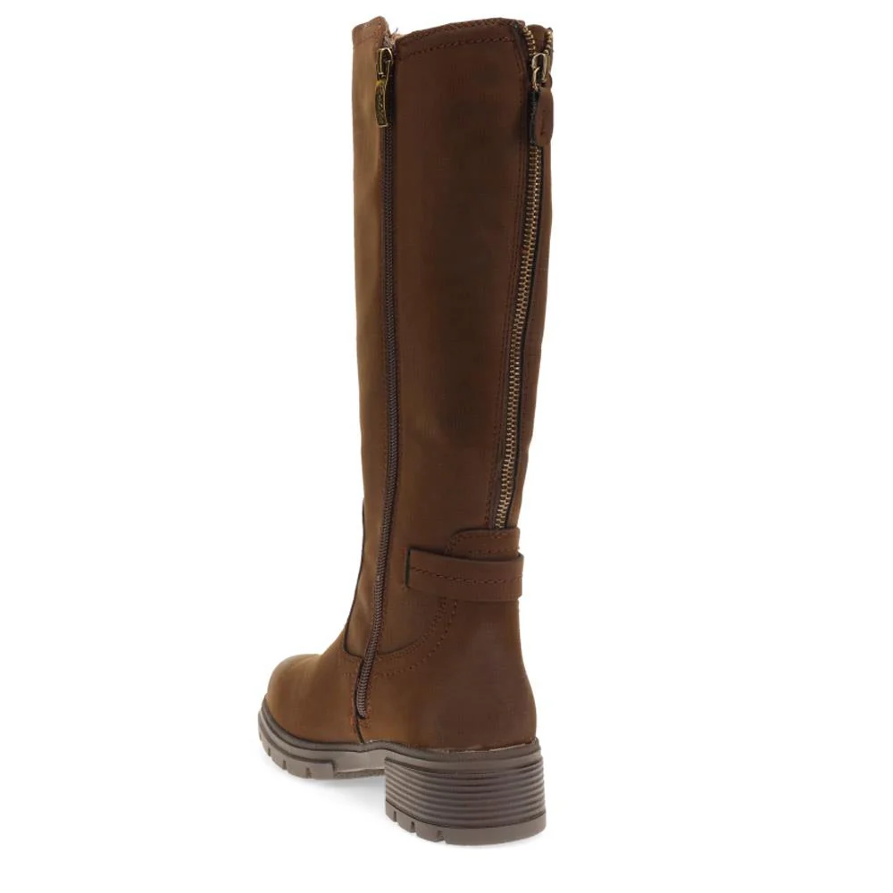Buckle Detail Long Boots - RELIF40027 / 326 492 - Dark Brown - Image 3