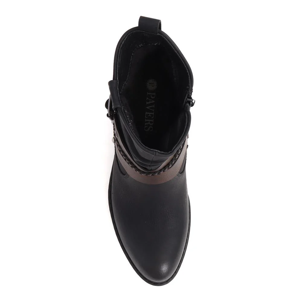Buckle-Detailed Ankle Boots - TELOO40001 / 326 051 - Black - Image 4