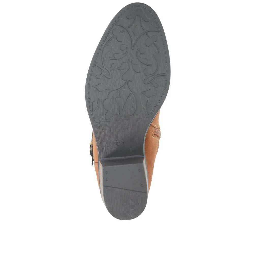 Buckle-Detailed Ankle Boots - TELOO40001 / 326 051 - Tan - Image 4