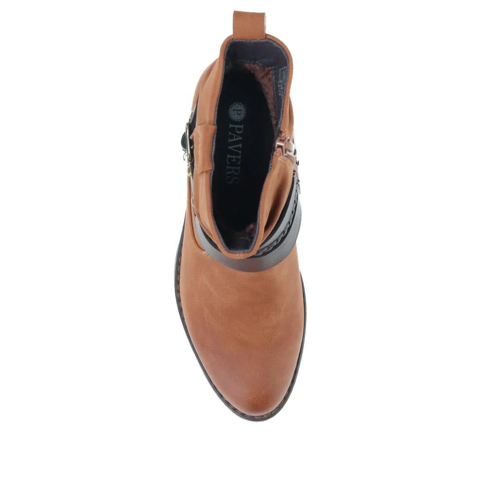 Buckle-Detailed Ankle Boots - TELOO40001 / 326 051 - Tan - Image 5