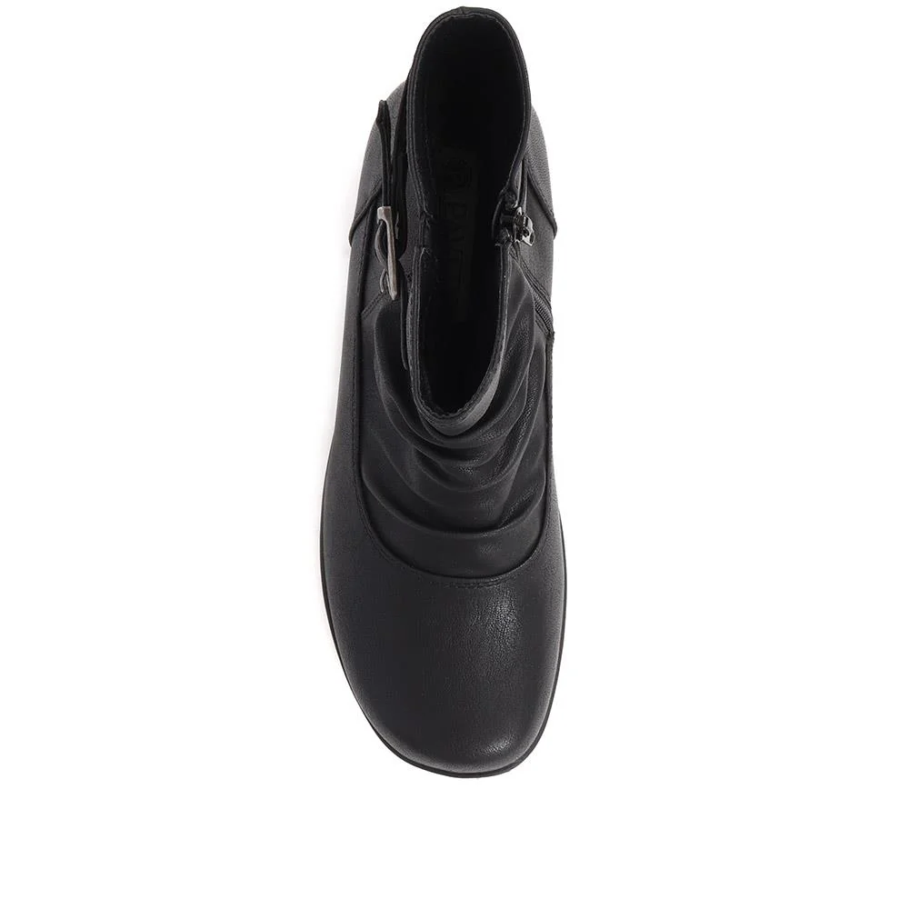 Buckle-Detailed Ankle Boots - WBINS38049 / 324 228 - Black - Image 5