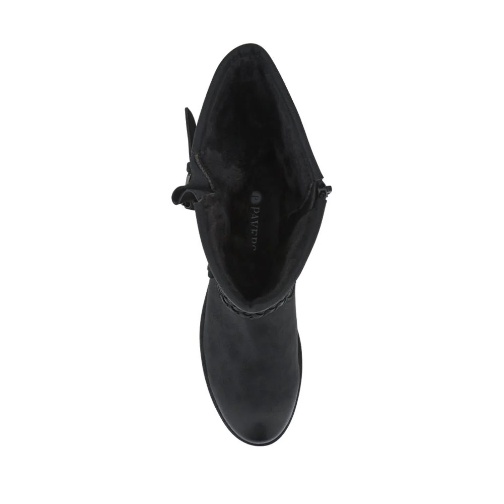 Buckle-Detailed Calf Length Boots - TELOO42003 / 328 283 - Black - Image 4