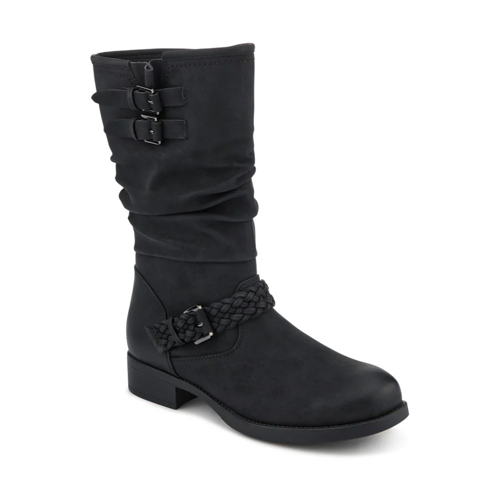 Buckle-Detailed Calf Length Boots - TELOO42003 / 328 283 - Image 2