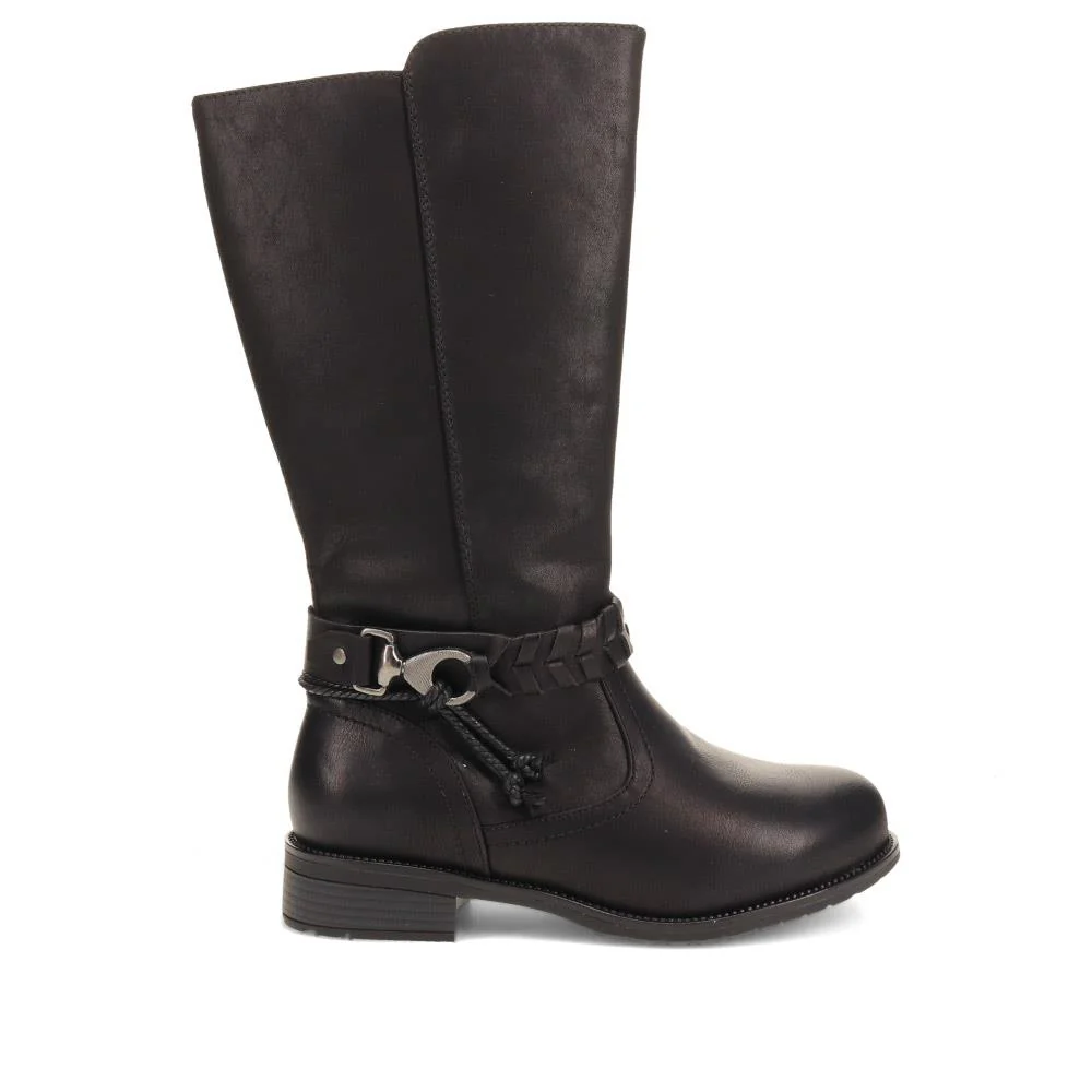 Buckle-Detailed Long Boots - TAMMIE / 326 598 - Black - Image 2