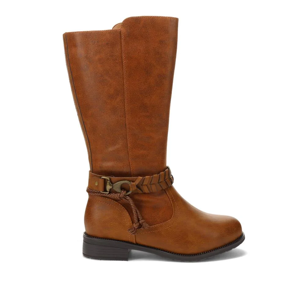 Buckle-Detailed Long Boots - TAMMIE / 326 598 - Tan - Image 2