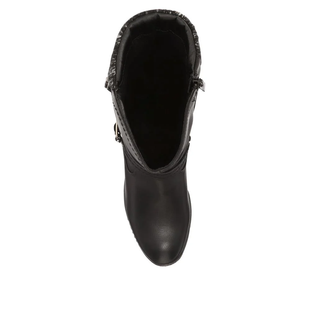 Buckle-Detailed Slouch Long Boots - WOIL40021 / 326 323 - Black - Image 4