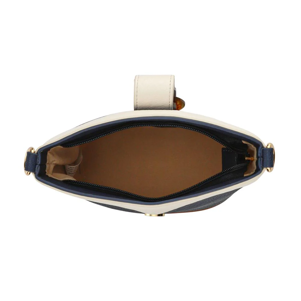 Buckle-Fasten Cross-Body Bag - RIM41000 / 326 886 - Navy Tan - Image 4