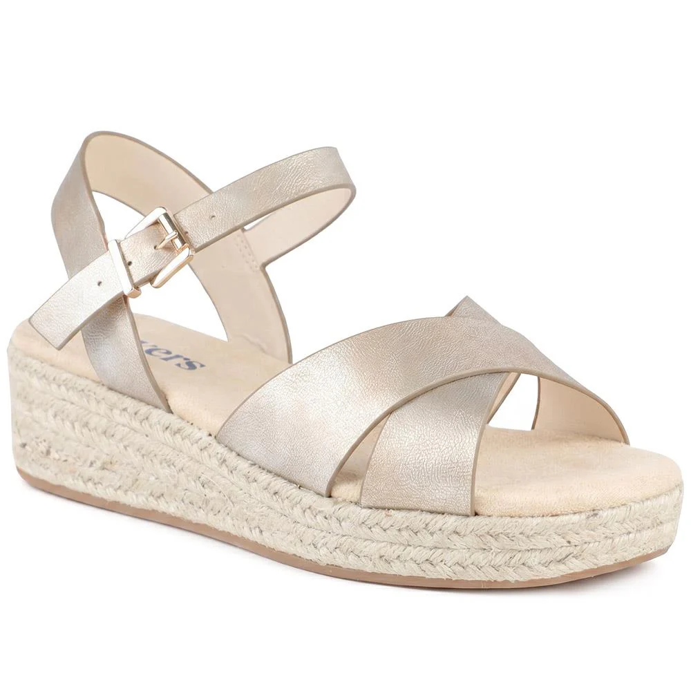 Buckle Fasten Strappy Espadrilles - WBINS43079 / 329 284