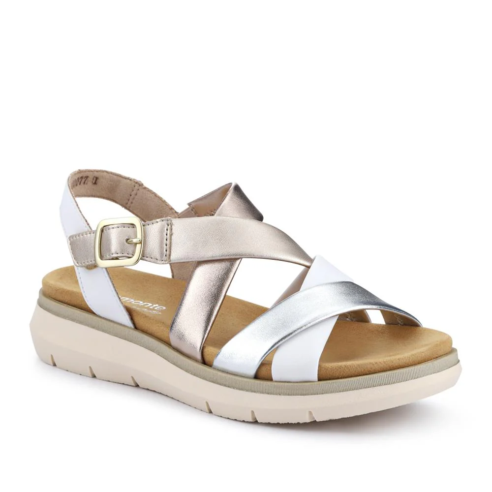 Buckle-Fastened Leather Sandals - DRS41509 / 327 088 - Image 2
