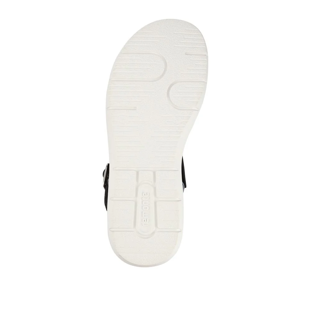 Buckle-Fastened Leather Sandals - DRS41509 / 327 088 - Navy Multi - Image 6